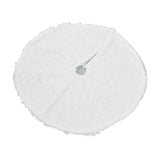 Christmas Tree Skirt Snowy White Christmas Tree Mat for Xmas Festive Holiday Party Decoration Ornaments