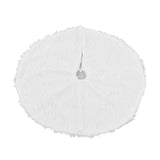 Christmas Tree Skirt Snowy White Christmas Tree Mat for Xmas Festive Holiday Party Decoration Ornaments