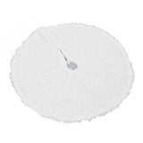 Christmas Tree Skirt Snowy White Christmas Tree Mat for Xmas Festive Holiday Party Decoration Ornaments