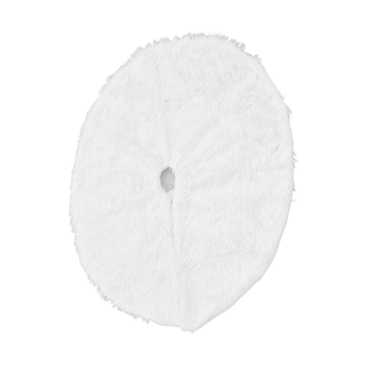Christmas Tree Skirt Snowy White Christmas Tree Mat for Xmas Festive Holiday Party Decoration Ornaments