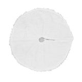 Christmas Tree Skirt Snowy White Christmas Tree Mat for Xmas Festive Holiday Party Decoration Ornaments - Extra Image