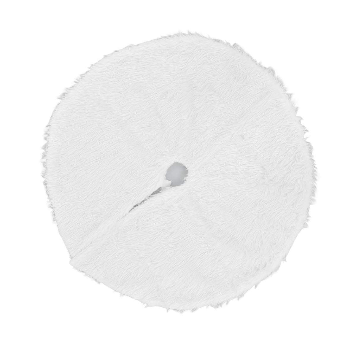Christmas Tree Skirt Snowy White Christmas Tree Mat for Xmas Festive Holiday Party Decoration Ornaments