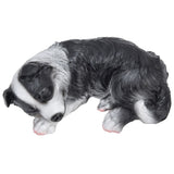 Dog Ornament Textured Exquisite Vivid Real Cute Dog Statue for Garden Lawn Desk Decoration