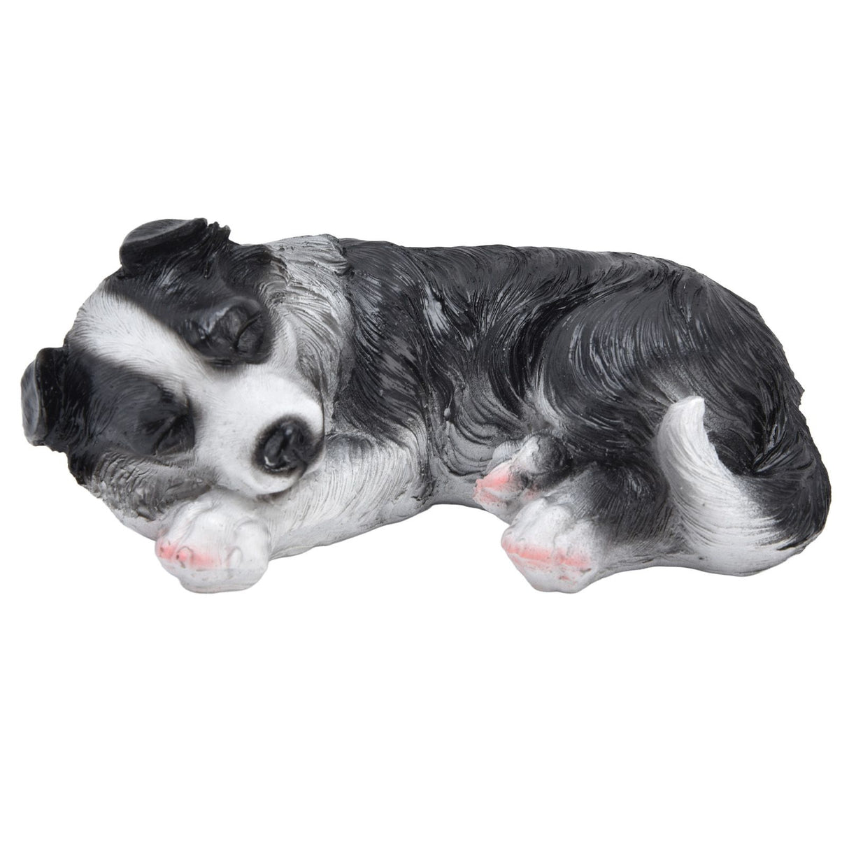 Dog Ornament Textured Exquisite Vivid Real Cute Dog Statue for Garden Lawn Desk Decoration