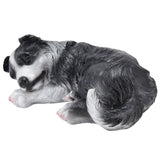 Dog Ornament Textured Exquisite Vivid Real Cute Dog Statue for Garden Lawn Desk Decoration - Side View