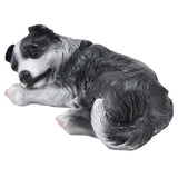 Dog Ornament Textured Exquisite Vivid Real Cute Dog Statue for Garden Lawn Desk Decoration - Top-Down View