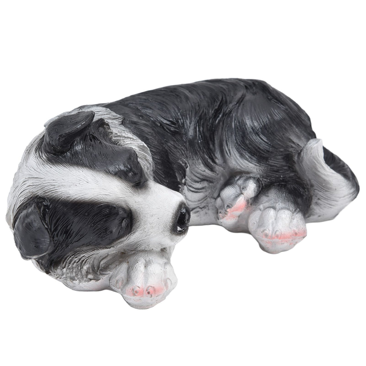 Dog Ornament Textured Exquisite Vivid Real Cute Dog Statue for Garden Lawn Desk Decoration