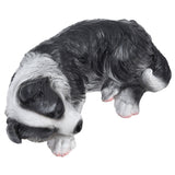 Dog Ornament Textured Exquisite Vivid Real Cute Dog Statue for Garden Lawn Desk Decoration - Close-Up Angle