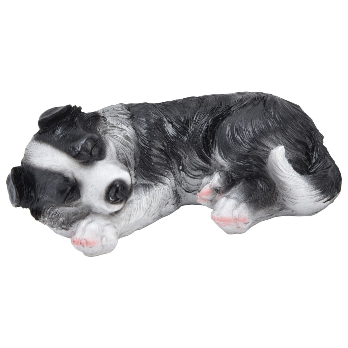 Dog Ornament Textured Exquisite Vivid Real Cute Dog Statue for Garden Lawn Desk Decoration
