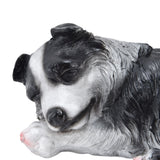 Dog Ornament Textured Exquisite Vivid Real Cute Dog Statue for Garden Lawn Desk Decoration