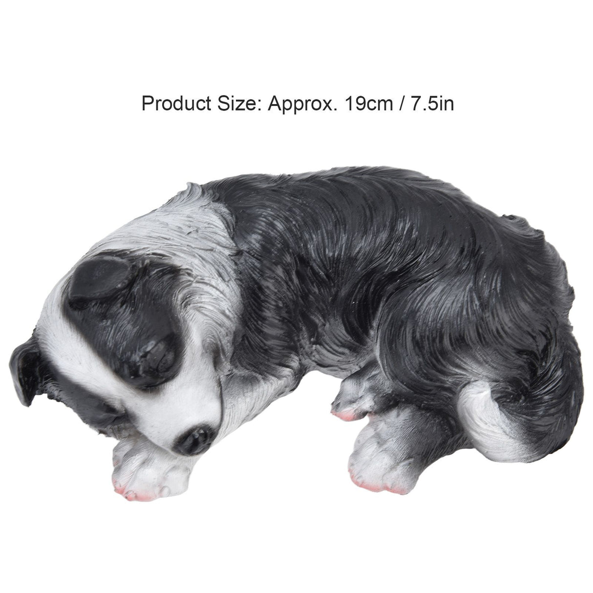 Dog Ornament Textured Exquisite Vivid Real Cute Dog Statue for Garden Lawn Desk Decoration
