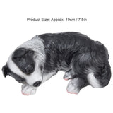 Dog Ornament Textured Exquisite Vivid Real Cute Dog Statue for Garden Lawn Desk Decoration