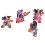 4Pcs Pig Ornaments Textured Exquisite Vivid Cartoon Cute Pig Statue for Bedroom Living Room Desk Decoration