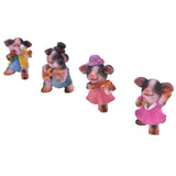 4Pcs Pig Ornaments Textured Exquisite Vivid Cartoon Cute Pig Statue for Bedroom Living Room Desk Decoration