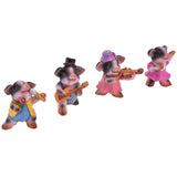 4Pcs Pig Ornaments Textured Exquisite Vivid Cartoon Cute Pig Statue for Bedroom Living Room Desk Decoration