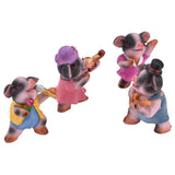 4Pcs Pig Ornaments Textured Exquisite Vivid Cartoon Cute Pig Statue for Bedroom Living Room Desk Decoration