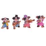 4Pcs Pig Ornaments Textured Exquisite Vivid Cartoon Cute Pig Statue for Bedroom Living Room Desk Decoration