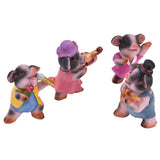 4Pcs Pig Ornaments Textured Exquisite Vivid Cartoon Cute Pig Statue for Bedroom Living Room Desk Decoration - Extra Image
