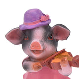 4Pcs Pig Ornaments Textured Exquisite Vivid Cartoon Cute Pig Statue for Bedroom Living Room Desk Decoration - Extra Image