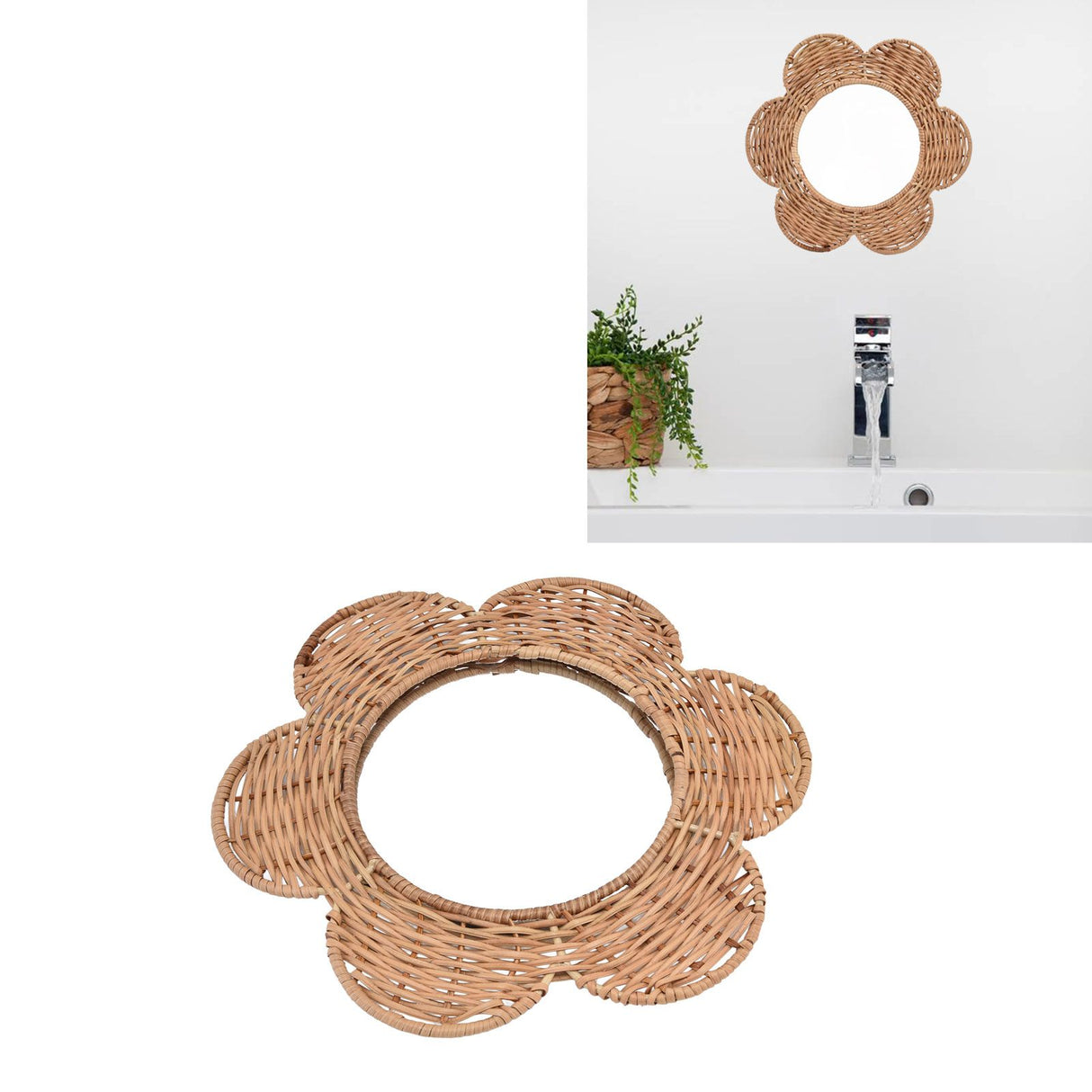 Hanging Mirror Unique Design Stylish Exquisite Cosmetic Mirror Wall Decoration for Living Room Bedroom Bathroom