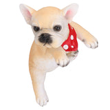 Desktop Puppy Resin Ornaments Realistic Desktop Decorations Puppy Statue for Indoor