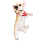 Desktop Puppy Resin Ornaments Realistic Desktop Decorations Puppy Statue for Indoor - Low Angle