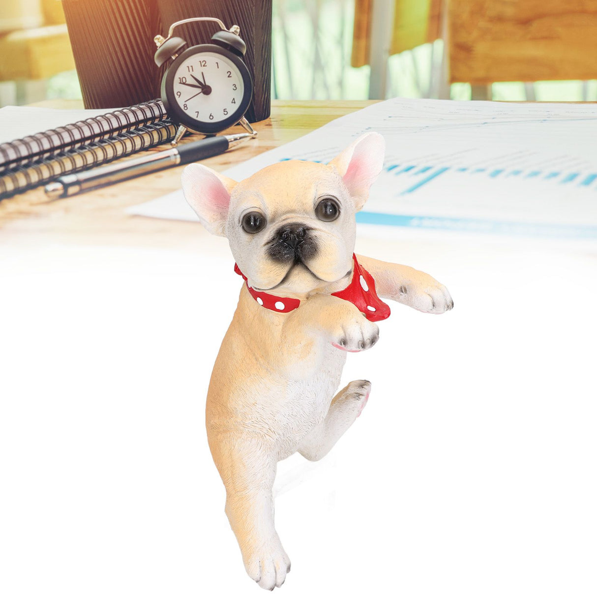 Desktop Puppy Resin Ornaments Realistic Desktop Decorations Puppy Statue for Indoor