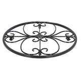 Flower Stand Elegant Style Unique Standable Design Durable Stable Easy Movable Plant Shelf for Garden Home - Front View