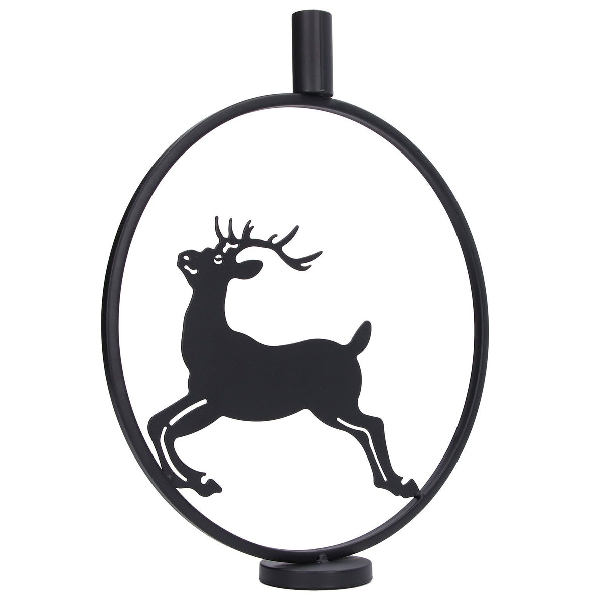 Deer Candle Holder Black European Style Tealight Holder Wall Decoration for Wedding Party