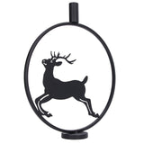 Deer Candle Holder Black European Style Tealight Holder Wall Decoration for Wedding Party