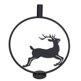 Deer Candle Holder Black European Style Tealight Holder Wall Decoration for Wedding Party