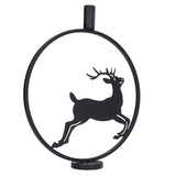 Deer Candle Holder Black European Style Tealight Holder Wall Decoration for Wedding Party