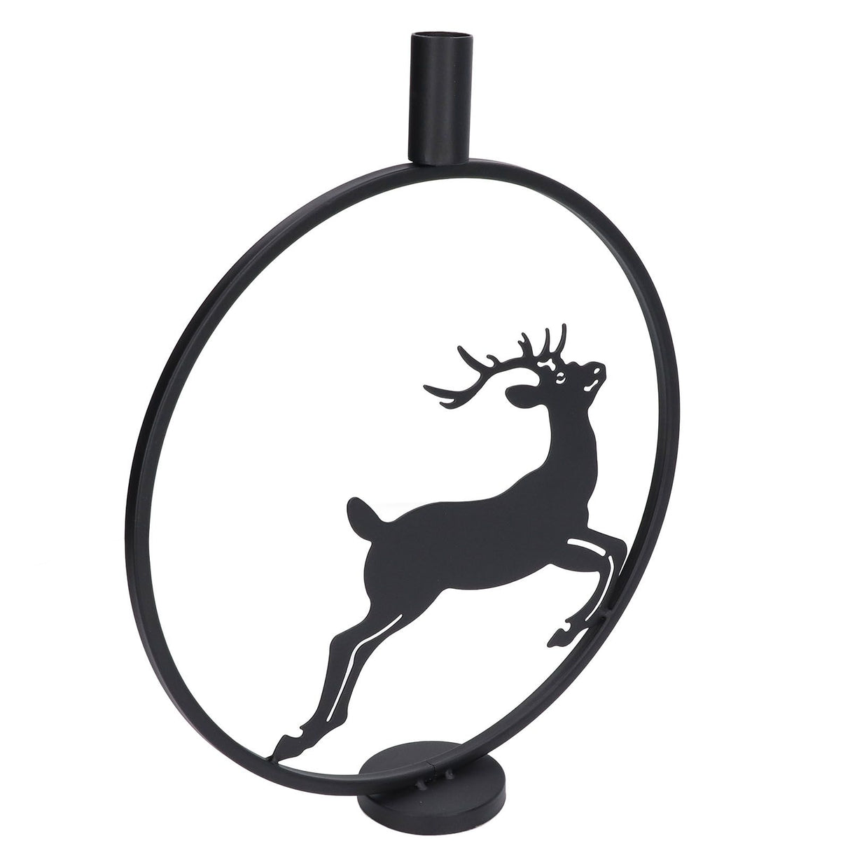 Deer Candle Holder Black European Style Tealight Holder Wall Decoration for Wedding Party