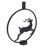 Deer Candle Holder Black European Style Tealight Holder Wall Decoration for Wedding Party - 45-Degree Angle