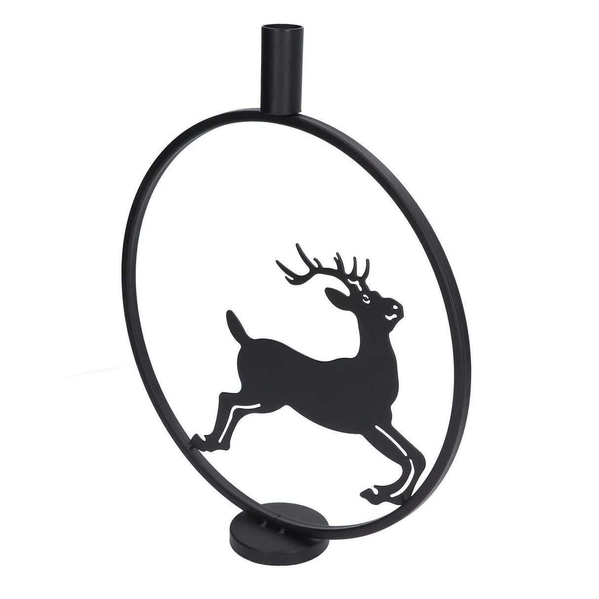 Deer Candle Holder Black European Style Tealight Holder Wall Decoration for Wedding Party