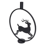 Deer Candle Holder Black European Style Tealight Holder Wall Decoration for Wedding Party - Low Angle