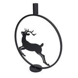 Deer Candle Holder Black European Style Tealight Holder Wall Decoration for Wedding Party - Extra Image