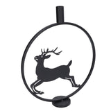 Deer Candle Holder Black European Style Tealight Holder Wall Decoration for Wedding Party - Extra Image