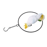 Iron Ring Parrots Decor Bright Texture Waterproof Iron Ring Parrots Resin Pendant Crafts