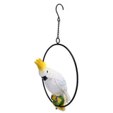 Iron Ring Parrots Decor Bright Texture Waterproof Iron Ring Parrots Resin Pendant Crafts - Extra Image