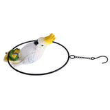 Iron Ring Parrots Decor Bright Texture Waterproof Iron Ring Parrots Resin Pendant Crafts - Extra Image