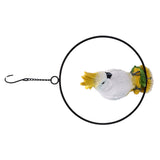 Iron Ring Parrots Decor Bright Texture Waterproof Iron Ring Parrots Resin Pendant Crafts