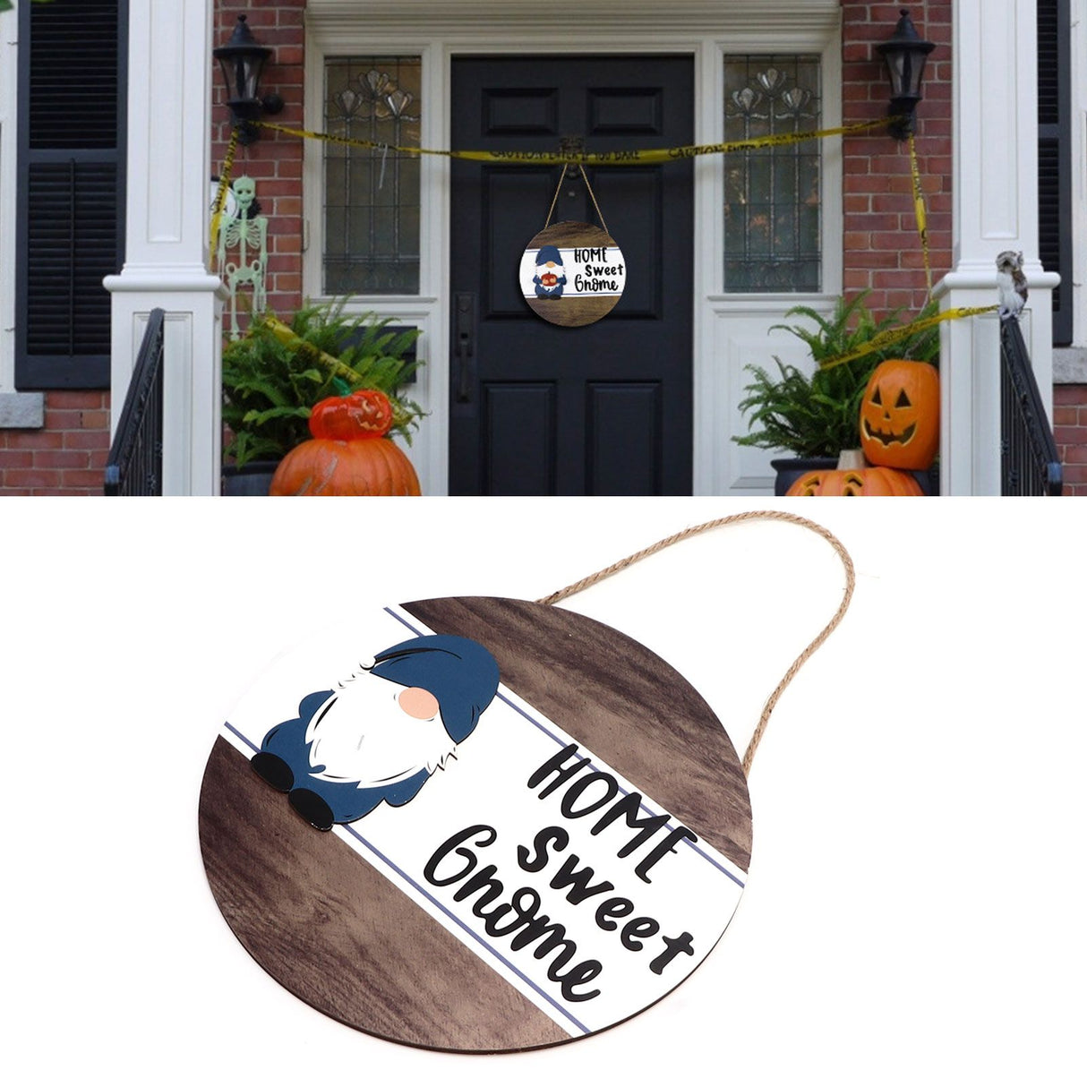 Welcome Door Sign Decor Round Wood Pendant Welcome Sign for Outdoor Window Farmhouse Ornament