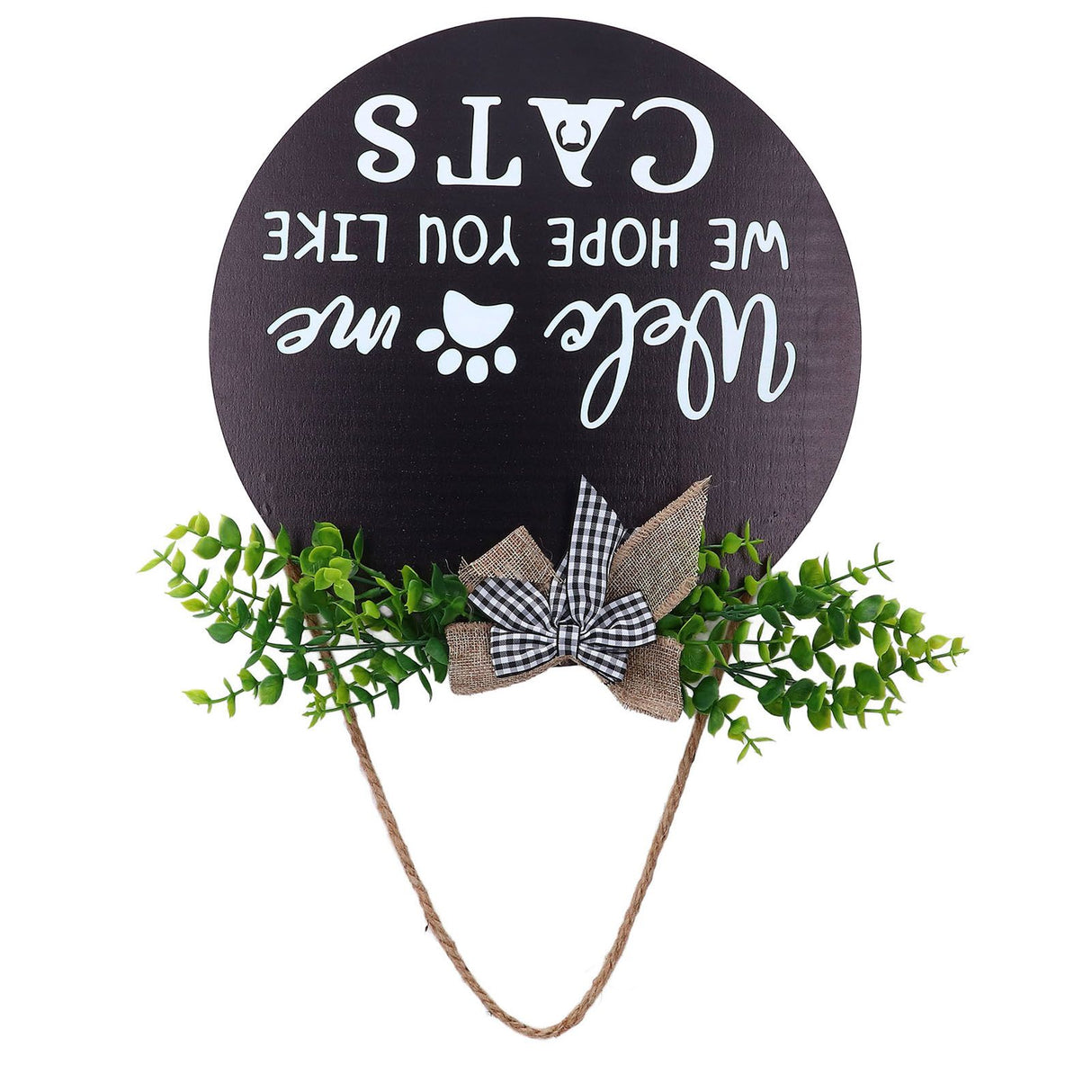 Rustic Welcome Wreath Sign Lovely Farmhouse Front Porch Decoration for Home Decoration