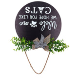Rustic Welcome Wreath Sign Lovely Farmhouse Front Porch Decoration for Home Decoration - Rear View
