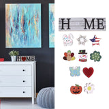 Wooden Country Home Decoration Welcome Sign Wall Decoration 10 Interchangeable Icons Letter Decoration Crafts - Extra Image