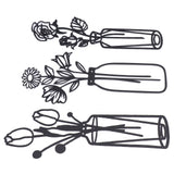 3Pcs Metal Vase Flowers Wall Art Elegant Prevent Rust Easy to Install Iron Flower Wall Art for Indoor Decoration - Low Angle