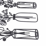 3Pcs Metal Vase Flowers Wall Art Elegant Prevent Rust Easy to Install Iron Flower Wall Art for Indoor Decoration