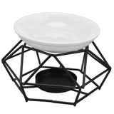 Essential Oil Burners Simple Stylish Design Beautiful Practical Easy to Clean Aromatherapy Metal Candle Holder for Home - Close-Up Angle