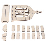 Wooden Chocolate Display Stand Bird Cage Style Dessert Display Shelves Decoration for Wedding Party Decoration - Rear View